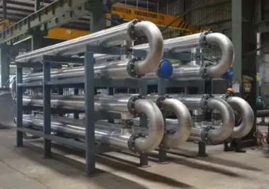Hairpin heat exchanger for high pressure oil and gas service